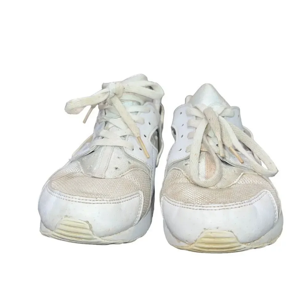 Nike Air Huarache Run GS‎ Youth Sneakers White Lace Up Size 2.5Y